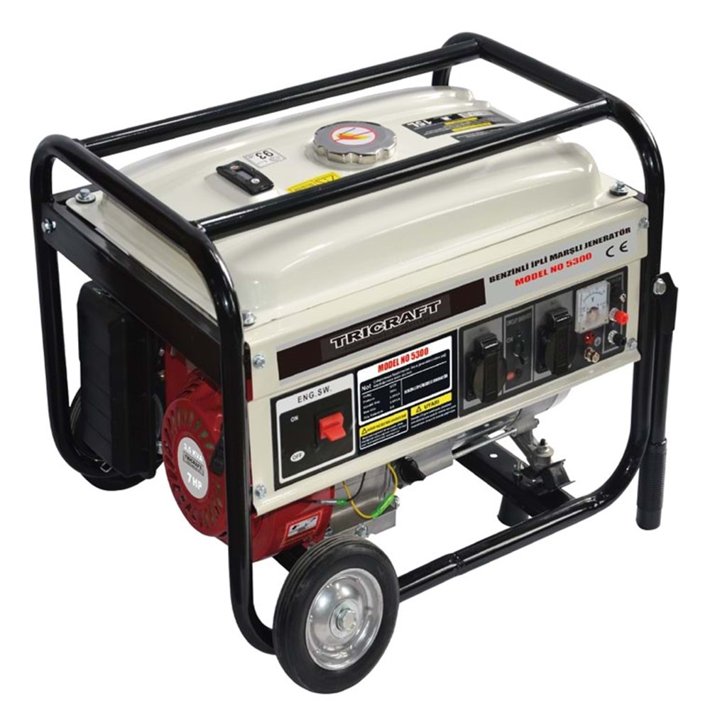 (5300)-(TRİCRAFT) BENZİNLİ JENERATÖR 3,5 KW (İPLİ)