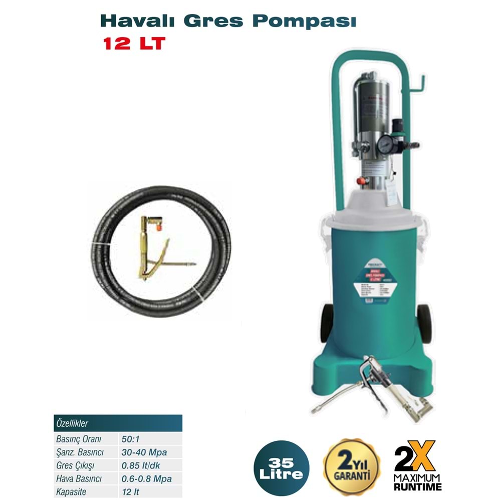 (6000)-(TRİCRAFT) HAVALI GRES POMPASI (12 LT)
