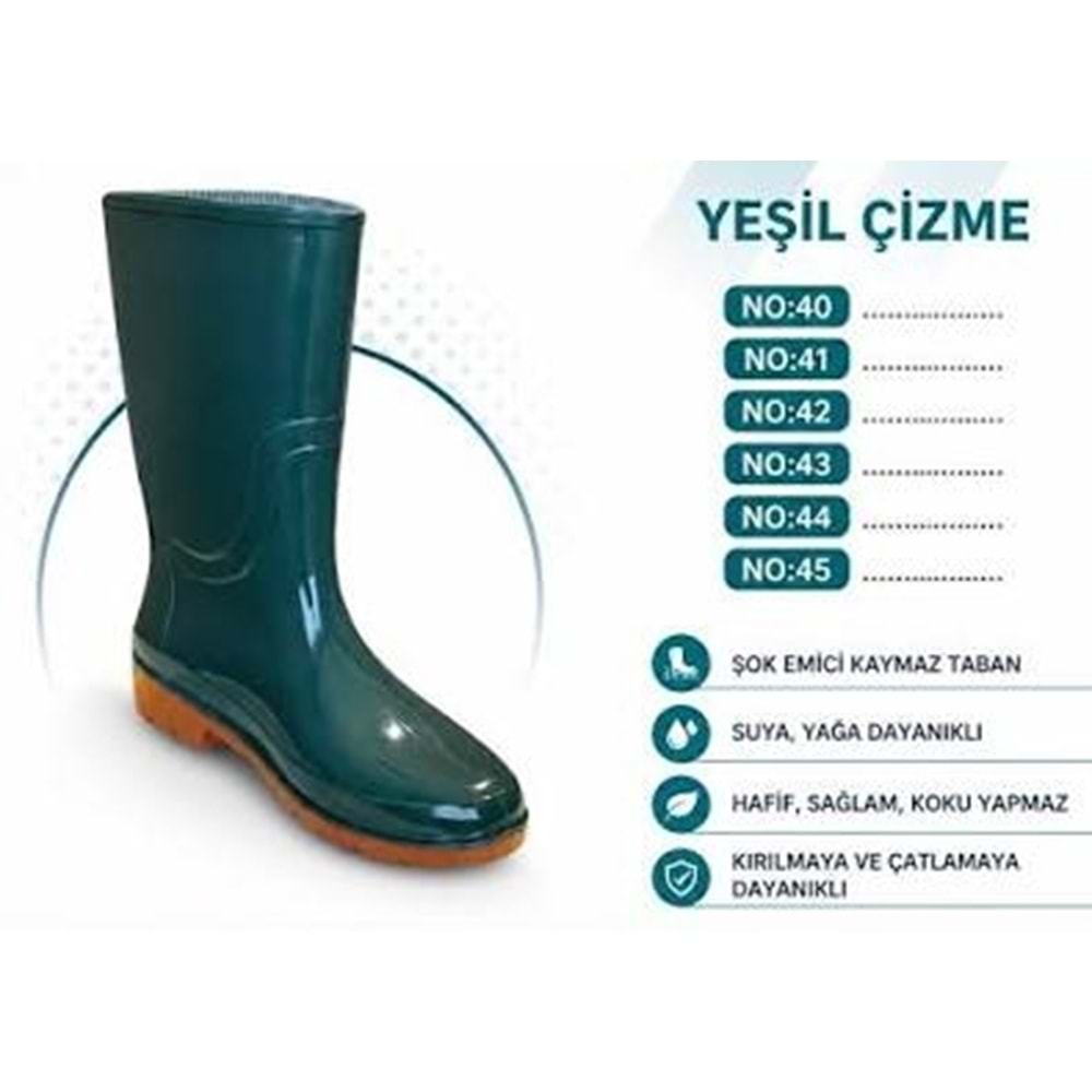 YEŞİL ÇİZME UZUN - NO : 43