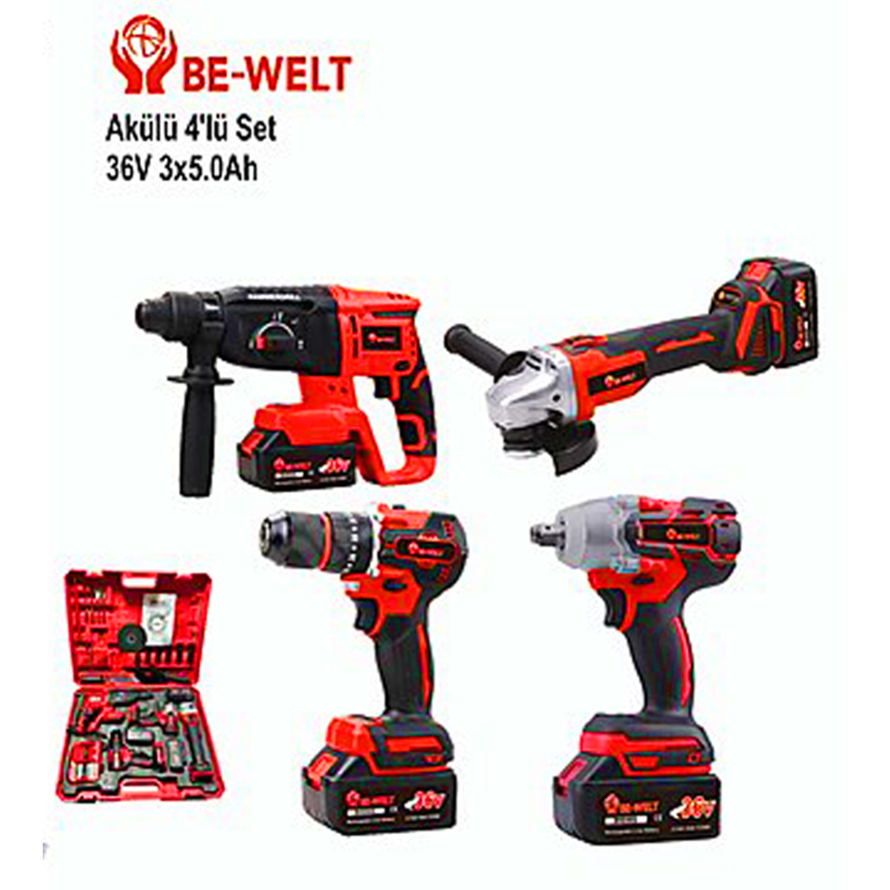 (BE-WELT) AKÜLÜ 4 LÜ SET