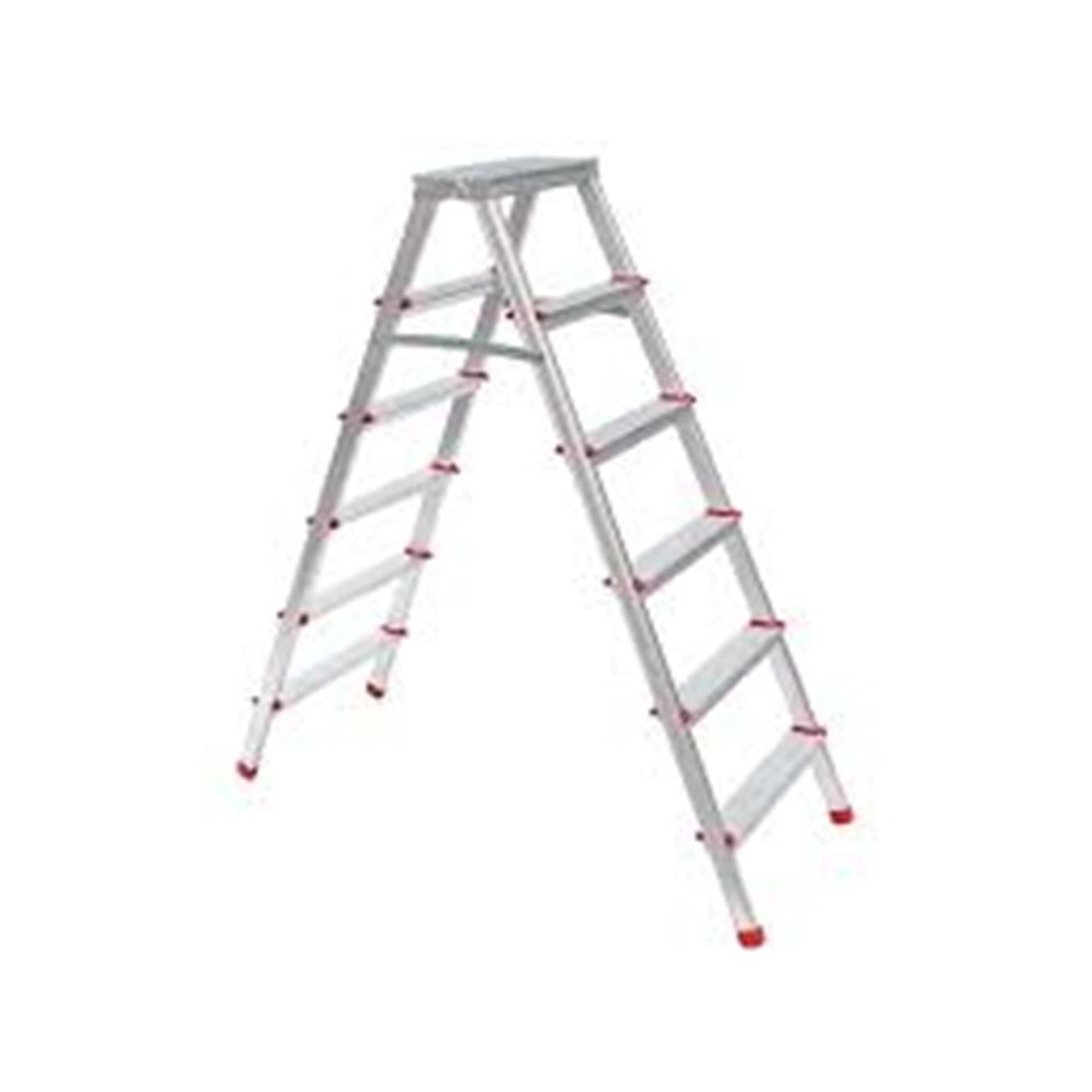 ÇİFT ÇIKIŞ-ALÜMİNYUM 6+6 MERDİVEN