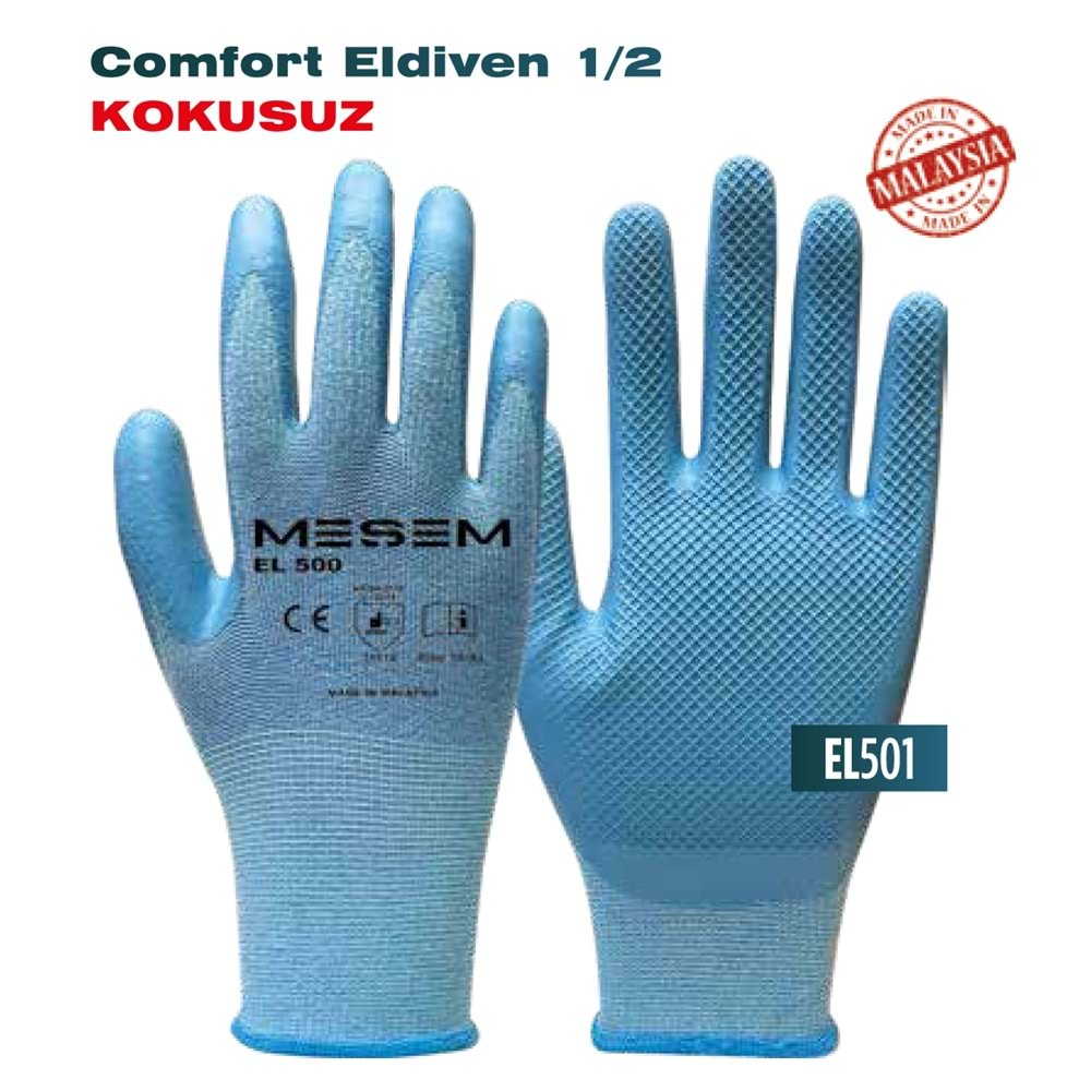 ELDİVEN-(EL 500)-COMFORT ELDİVEN KOKUSUZ (NO:10) (TAŞ ELDİVENİ)