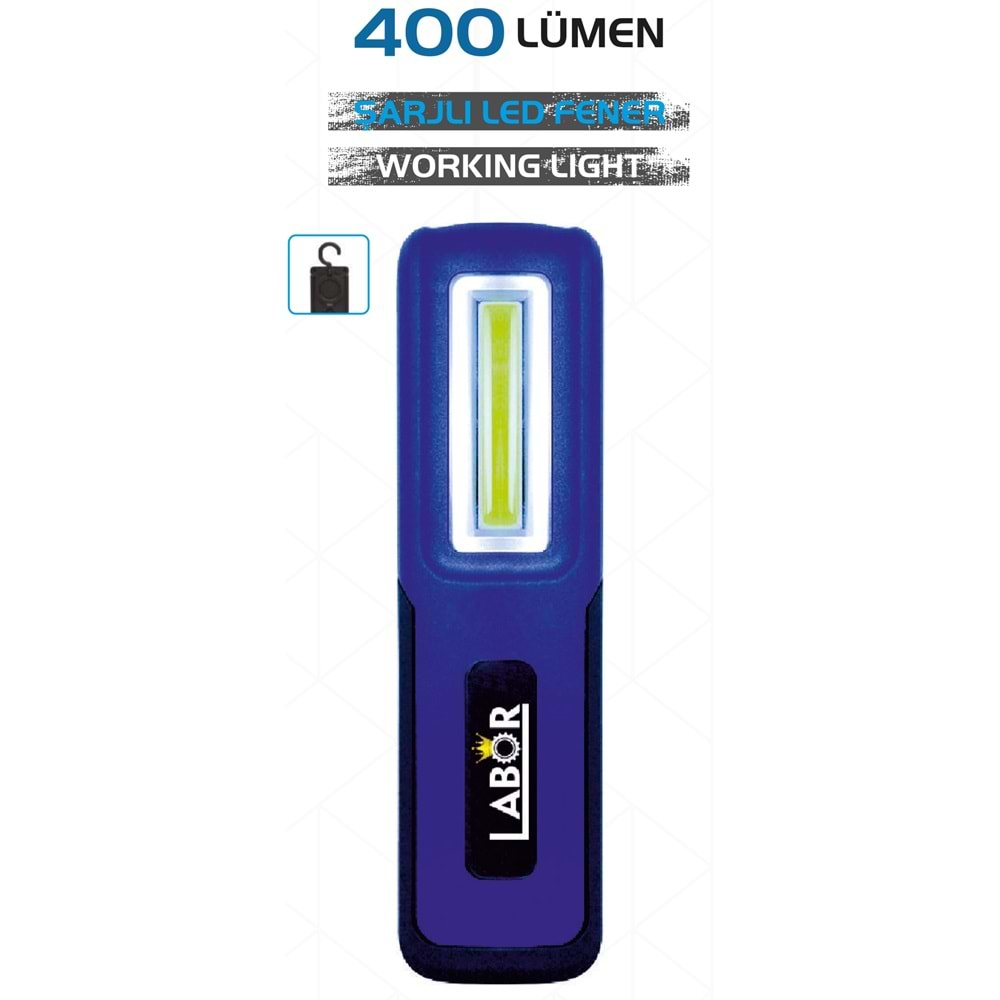 LABOR- 400 LÜMEN ŞARJLI LED FENER