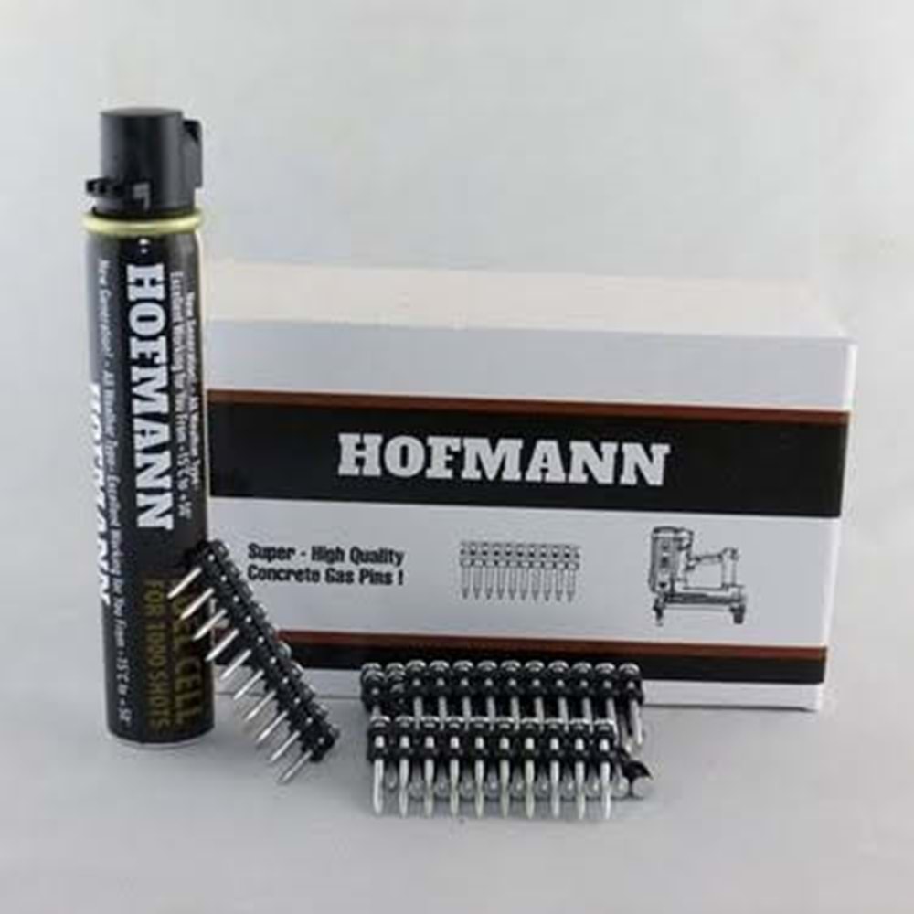 (HOFMANN)-TABANCA ÇİVİSİ -40 MM GRİ + GAZ TÜPÜ 165 MM (1000 AD)(1/10)