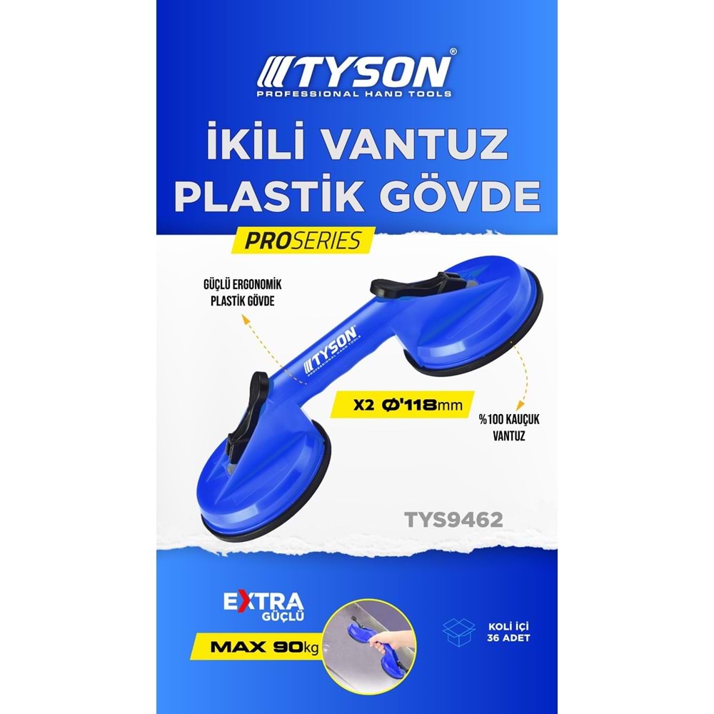 TYSON-TEKLİ VANTUZ PLASTİK GÖVDE