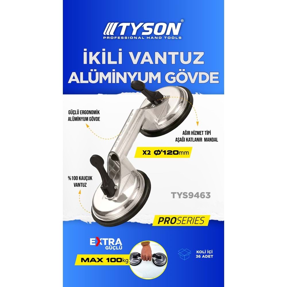 (TYSON) İKİLİ VANTUZ (ALÜMİNYUM)