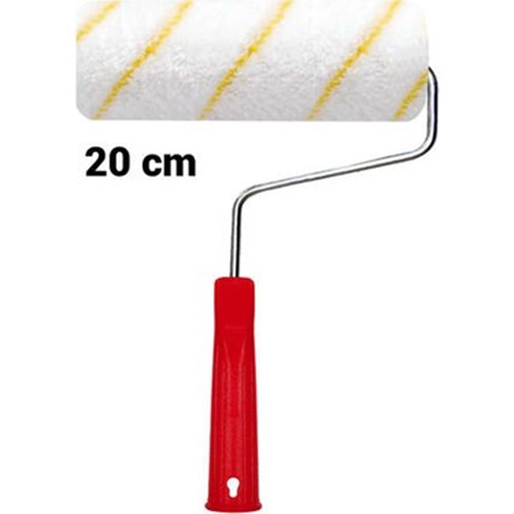 RULO-(KIRMIZI) 20 CM SAPLI - (SATEN)