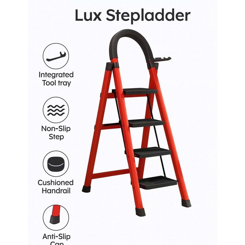 LÜKS (RENKLİ) 5 BASAMAKLI GENİŞ MERDİVEN