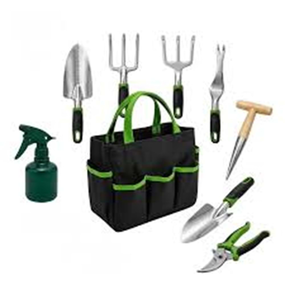 9 LU BAHÇE SETİ LÜKS (GARDENİNG TOOLS)-EBAX