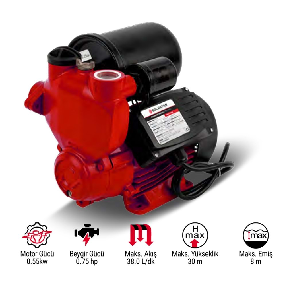 (STR1791)(SOLESTAR) OTOMATİK HİDROFOR (0.75 HP 550 W)