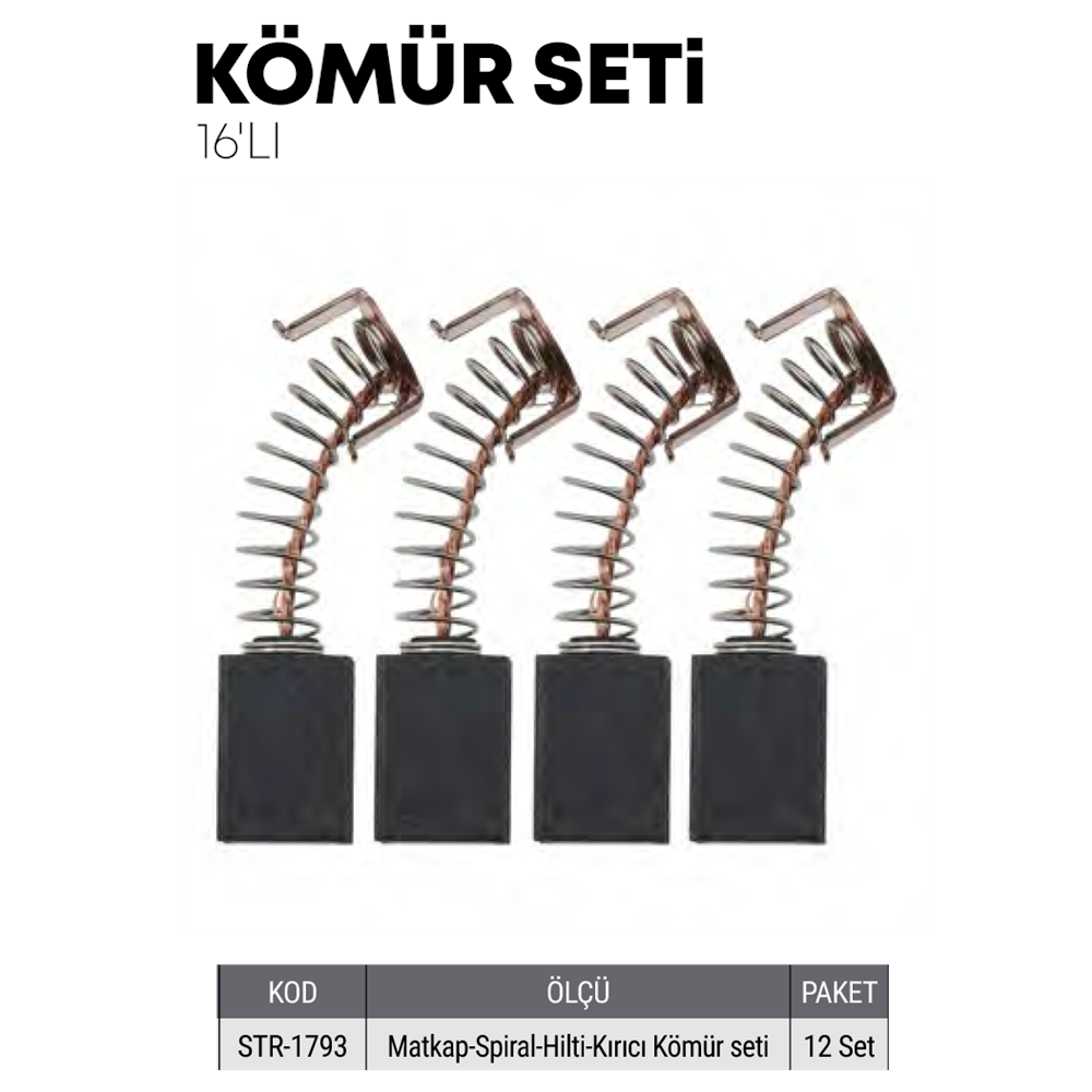(STR1793)(SOLESTAR) KÖMÜR SETİ (16 LI)