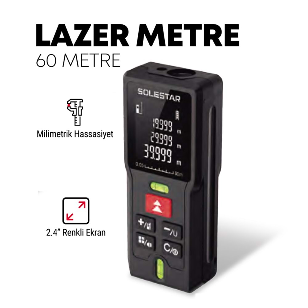 (STR1850)(SOLESTAR) LAZER METRE (60 MT.)