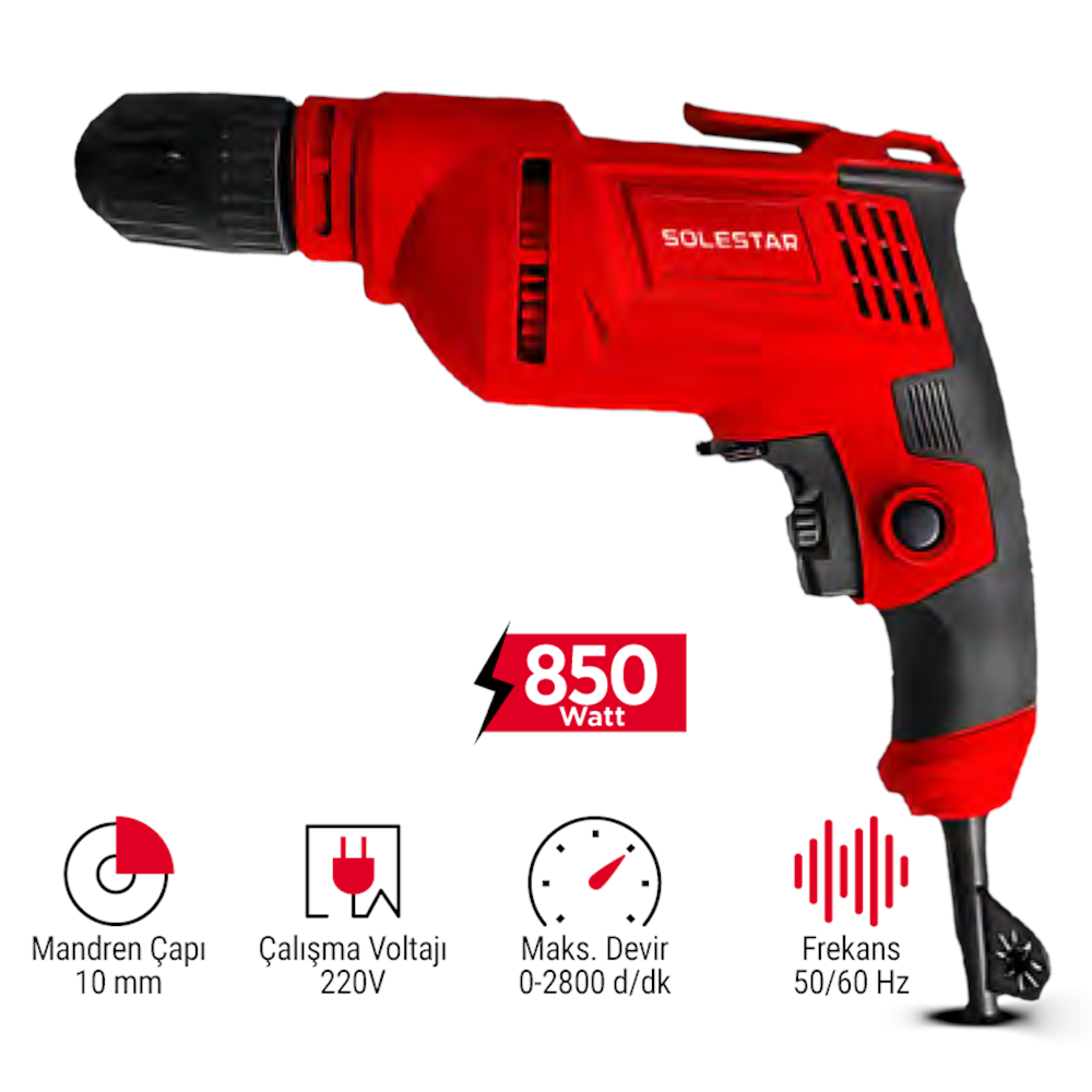 (STR1907)(SOLESTAR) DARBESİZ MATKAT 10 MM (850 W)