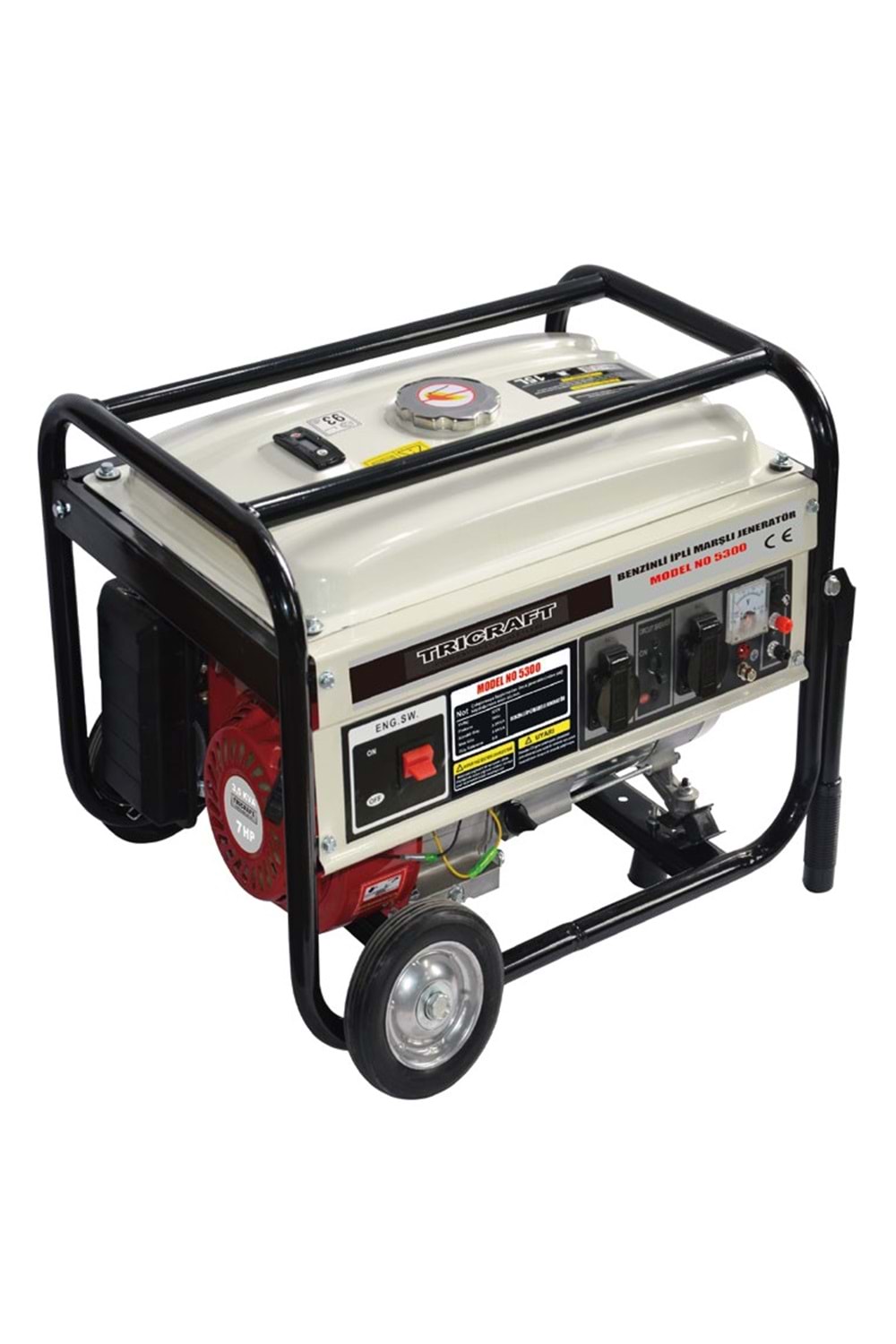 BENZİNLİ JENERATÖR 3,5 KW (İPLİ) (5300)-(TRİCRAFT)
