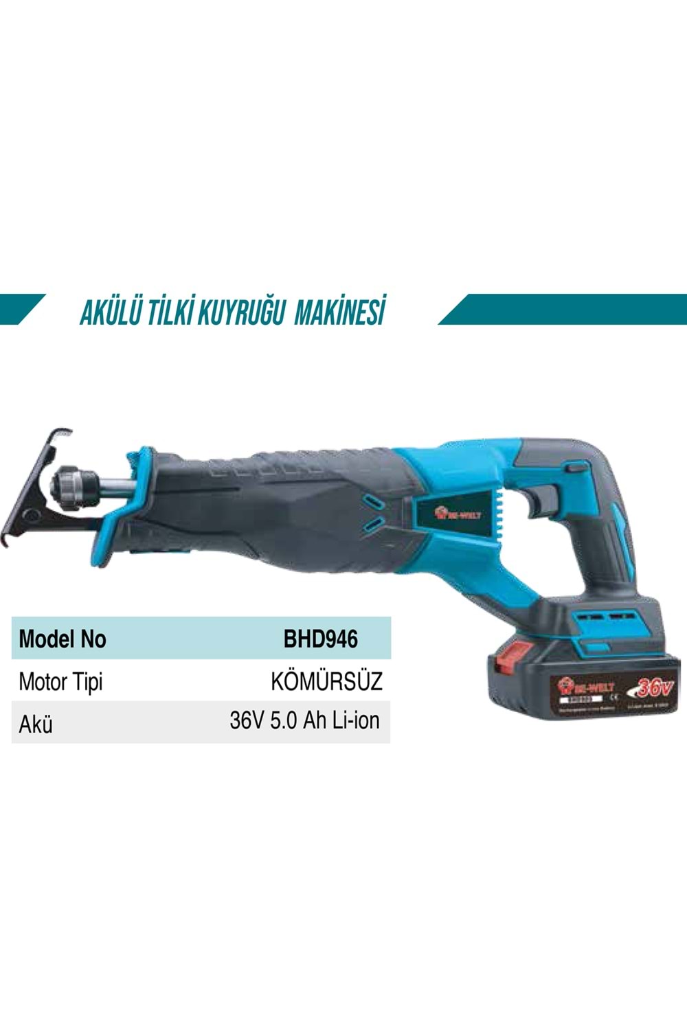 AKÜLÜ TİLKİ KUYRUĞU (36V-5 AHP)(BHD946)-(BE-WELT)