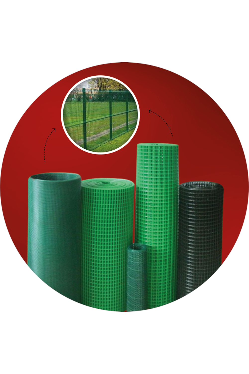 12*12 -120 CM (YEŞİL TEL) -PUNTALI PVC KAPLI