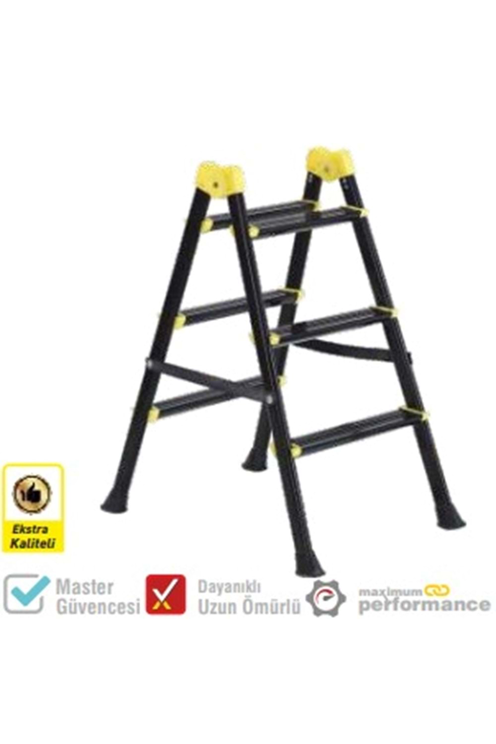 SUPERSTEP -6+6 ÇİFT ÇIKIŞLI MERDİVEN SİYAH