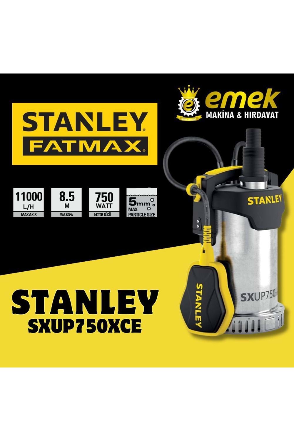 STANLEY-TEMİZ SU DALGIÇ POMPASI-750XCE