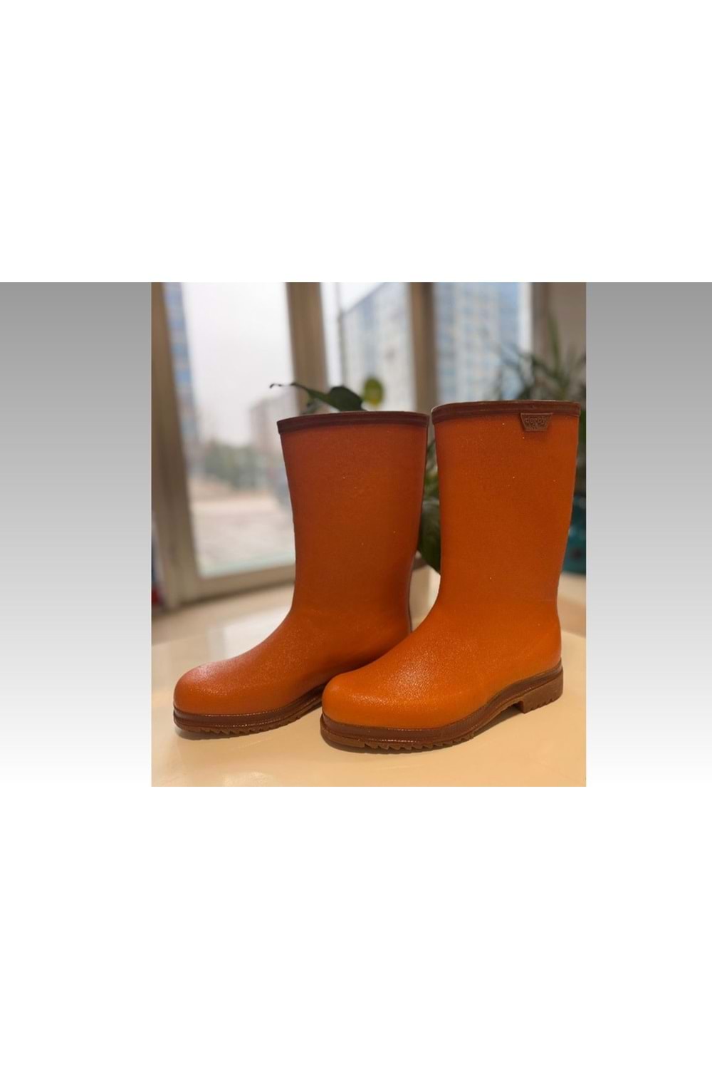 DERBY-KREP TURUNCU KAUÇUK ÇİZME -43