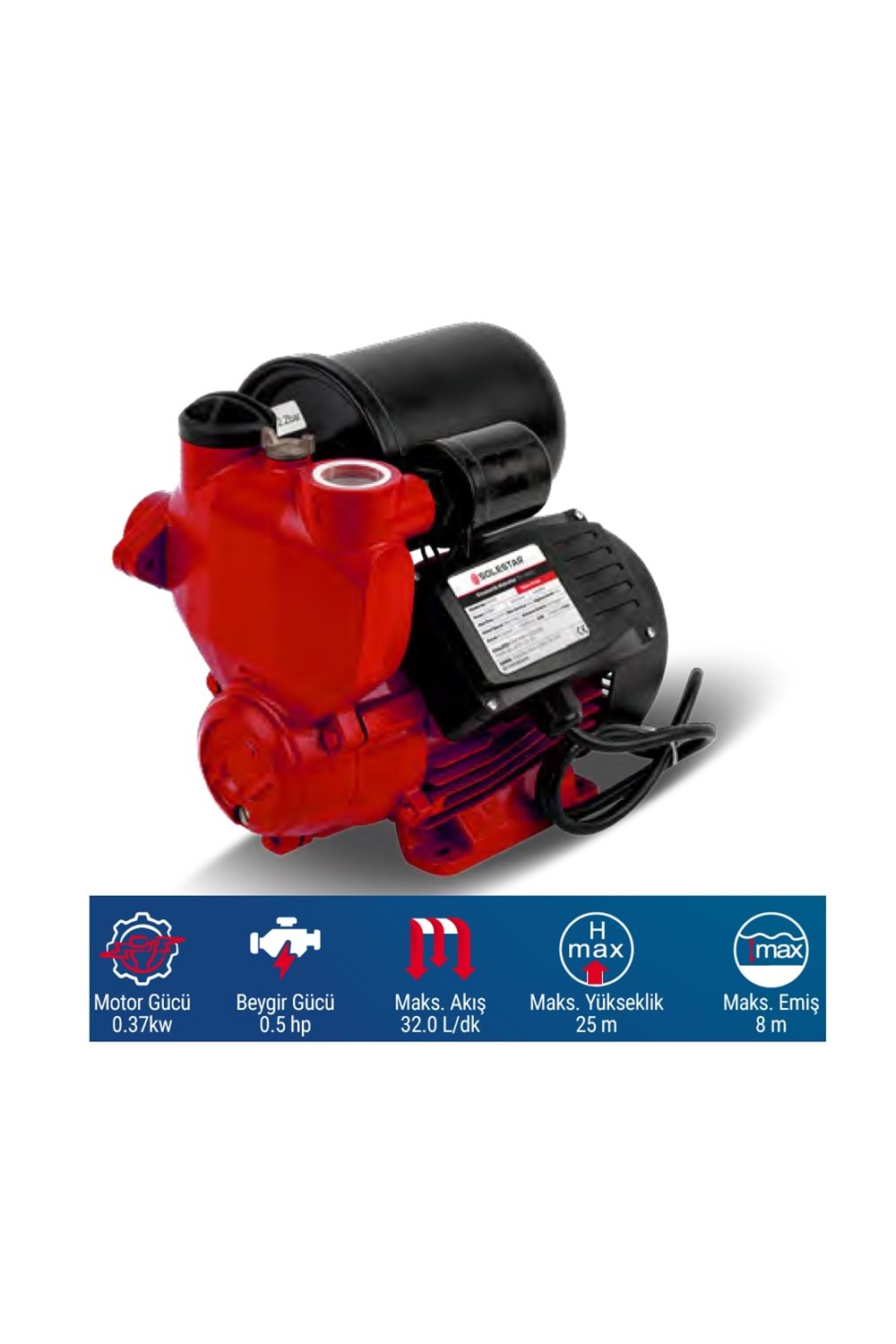 OTOMATİK HİDROFOR (0.5 HP 370 W)(STR1790)(SOLESTAR)