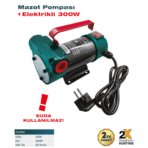 (5505)-(TRİCRAFT) MAZOT POMPASI ELEKTRİKLİ 300 W (220 V)
