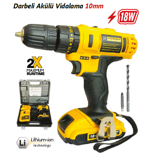 10MM DARBELİ AKÜLÜ VİDALAMA 18 W (801)