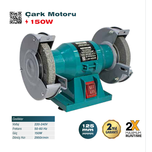 (935)-(TRİCRAFT) TEZGAH ÜSTÜ ZIMPARA ÇARK MOTORU (150 W)