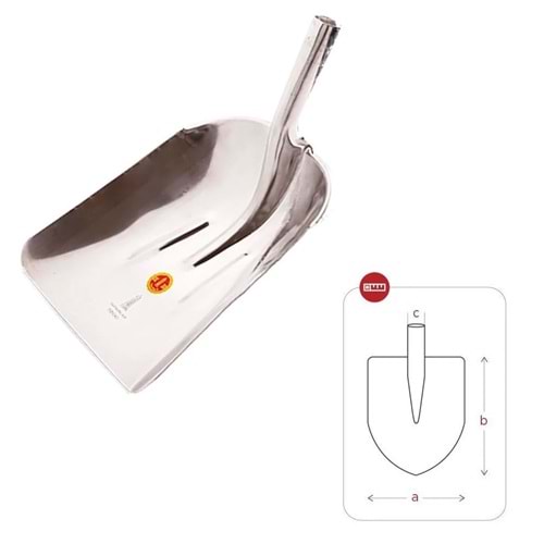 ALÜMİNYUM ZAHİRE KÜREĞİ-(FÜZE) SAPSIZ (1/10)