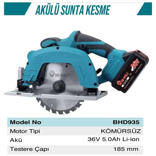 AKÜLÜ SUNTA KESME (36W-185 MM)(BHD935)-(BE-WELT)