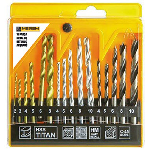 MATKAP UÇ SETİ (16 PARÇA)-MEŞEM (PKT İÇİ 12)-1438