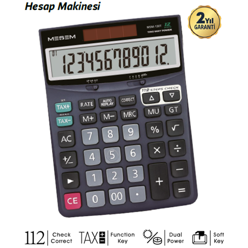 HESAP MAKİNASI-(MSM 130T) 12 HANELİ BÜYÜK