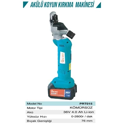 AKÜLÜ KOYUN KIRPMA MAKİNASI 36V-4 AHP 76MM(PRT015)-(BE-WELT)