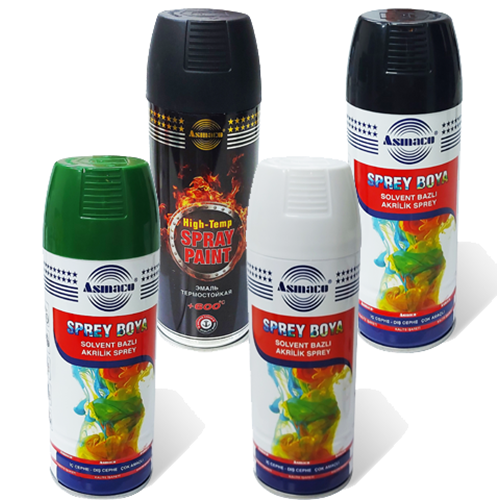 ASMACO AKRİLİK SPREY BOYA (KIRMIZI)(3002) (1/12)