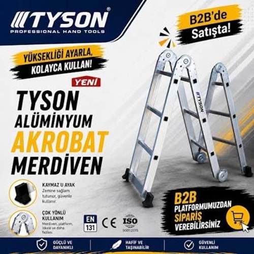TYSON-AKROBAT (4*4) MERDİVEN (4,60 CM) 16 BASM