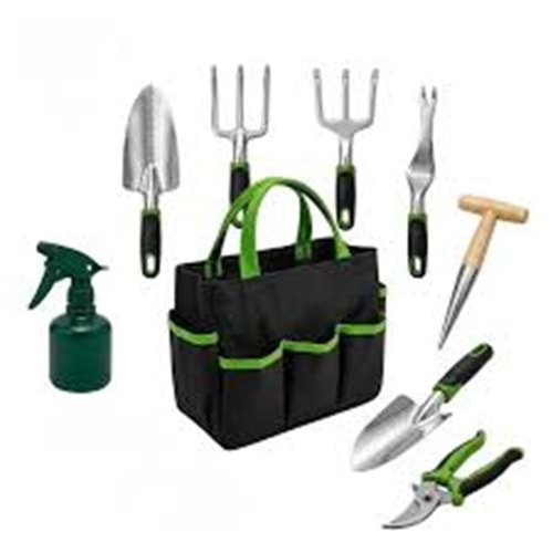 9 LU BAHÇE SETİ LÜKS (GARDENİNG TOOLS)-EBAX