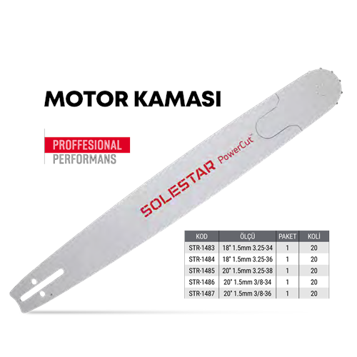 (STR1487)(SOLESTAR) MOTOR KAMASI (3.8/36 DİŞ)