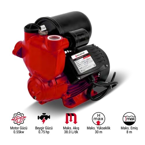 (STR1791)(SOLESTAR) OTOMATİK HİDROFOR (0.75 HP 550 W)