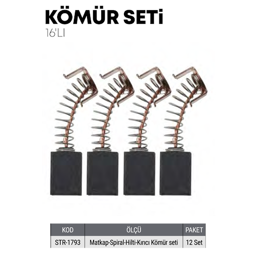 (STR1793)(SOLESTAR) KÖMÜR SETİ (16 LI)