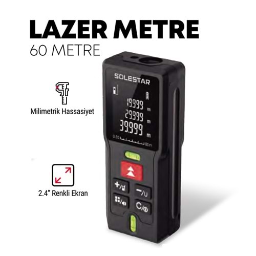 (STR1850)(SOLESTAR) LAZER METRE (60 MT.)