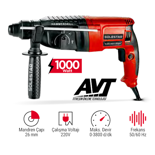 (STR1910)(SOLESTAR) KIRICI DELİCİ 26 MM (1000 W)