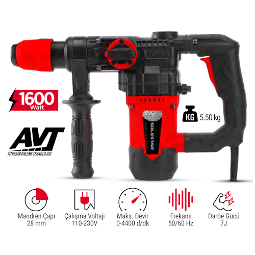 (STR1935)(SOLESTAR) KIRICI DELİCİ (5.5 KG)(1600 W)