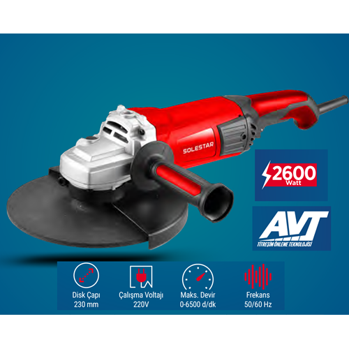 (STR1949)(SOLESTAR) TAŞLAMA MAKİNASI 230 MM (2600 W)