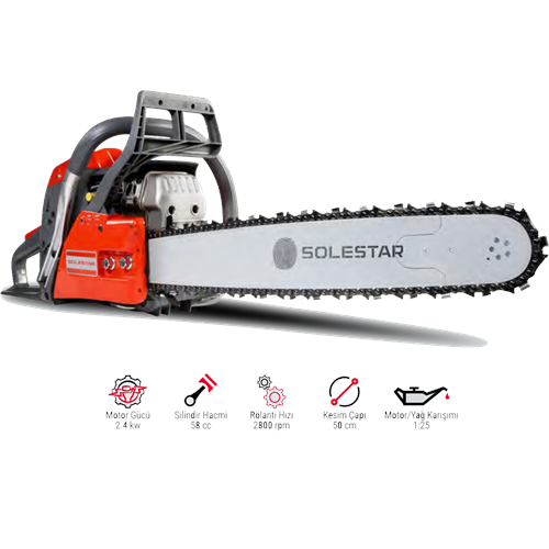 (STR1950)(SOLESTAR) BENZİNLİ AĞAÇ KESME MOTORU (58 CC)
