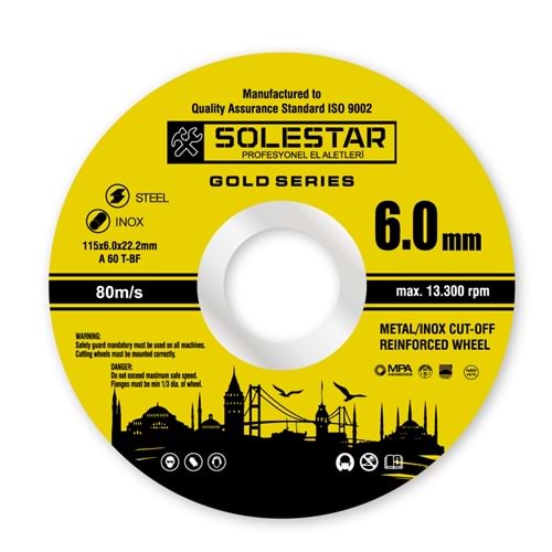 (STR2027)(SOLESTAR) TAŞLAMA TAŞI (115x6.0x22mm)