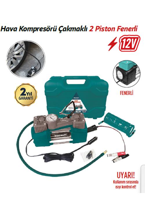 HAVA KOMPRESÖRÜ -(2 PİSTON) BÜYÜK (3750) -(TRİCRAFT)