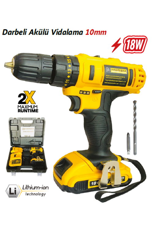 10MM DARBELİ AKÜLÜ VİDALAMA 18 W (801)