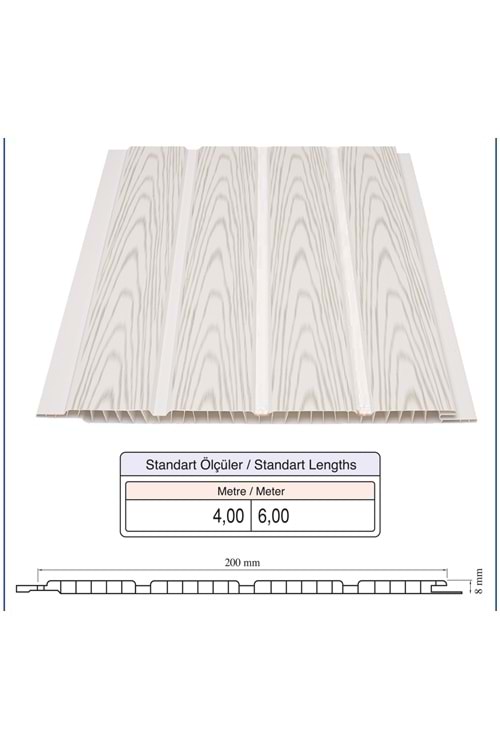 FUGALI- GRİ KIRÇILLI-(6.00 MT)- 20 CM TAVAN LAMBİRİ