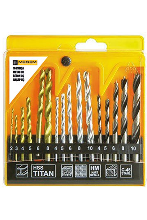 MATKAP UÇ SETİ (16 PARÇA)-MEŞEM (PKT İÇİ 12)-1438