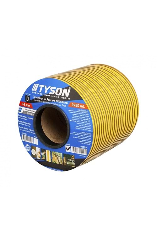 TYSON -KAUÇUK FİTİL KAPI PENCERE -100MT -BEYAZ