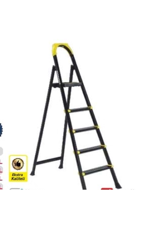 EKO HARDY -(SİYAH) 6 BASAMAKLI MERDİVEN